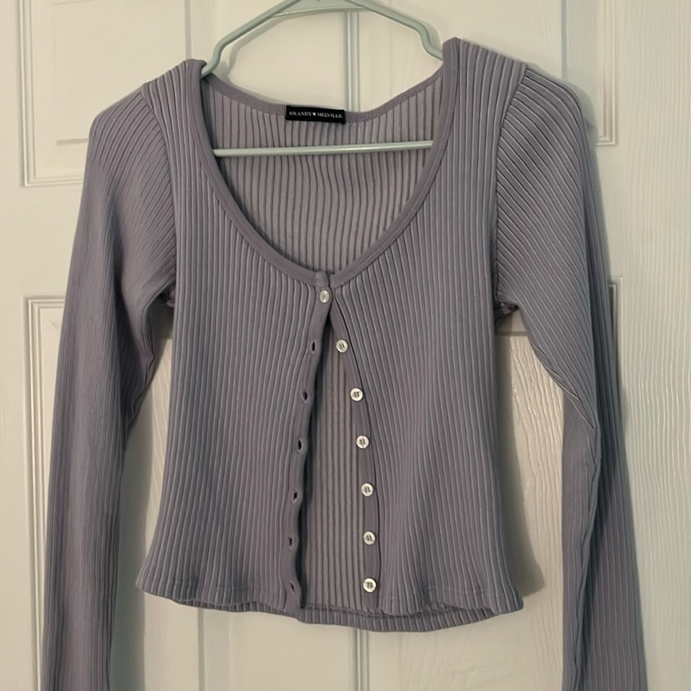 Brand new brandy Melville purple button up